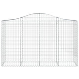 NNEVL Arched Gabion Baskets 5 pcs 200x50x120/140 cm Galvanised Iron