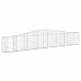 NNEVL Arched Gabion Baskets 4 pcs 400x30x60/80 cm Galvanised Iron