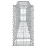 NNEVL Arched Gabion Baskets 4 pcs 400x30x60/80 cm Galvanised Iron