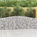 NNEVL Arched Gabion Baskets 3 pcs 400x30x80/100 cm Galvanised Iron