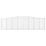 NNEVL Arched Gabion Baskets 3 pcs 400x30x100/120 cm Galvanised Iron
