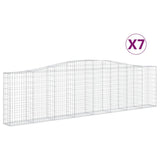 NNEVL Arched Gabion Baskets 7 pcs 400x30x100/120 cm Galvanised Iron