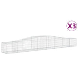 NNEVL Arched Gabion Baskets 3 pcs  400x50x40/60 cm Galvanised Iron