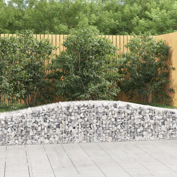 NNEVL Arched Gabion Baskets 3 pcs  400x50x40/60 cm Galvanised Iron