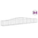 NNEVL Arched Gabion Baskets 4 pcs 400x50x40/60 cm Galvanised Iron