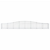 NNEVL Arched Gabion Baskets 4 pcs 400x50x40/60 cm Galvanised Iron