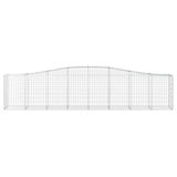 NNEVL Arched Gabion Baskets 2 pcs 400x50x80/100 cm Galvanised Iron