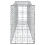 NNEVL Arched Gabion Baskets 2 pcs 400x50x80/100 cm Galvanised Iron