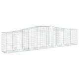 NNEVL Arched Gabion Baskets 4 pcs 400x50x80/100 cm Galvanised Iron