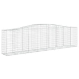NNEVL Arched Gabion Baskets 3 pcs  400x50x100/120 cm Galvanised Iron