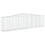 NNEVL Arched Gabion Baskets 4 pcs 400x50x100/120 cm Galvanised Iron