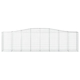 NNEVL Arched Gabion Baskets 4 pcs 400x50x100/120 cm Galvanised Iron
