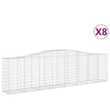 NNEVL Arched Gabion Baskets 8 pcs 400x50x100/120 cm Galvanised Iron