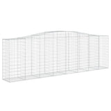 NNEVL Arched Gabion Baskets 3 pcs  400x50x120/140 cm  Galvanised Iron