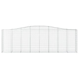 NNEVL Arched Gabion Baskets 3 pcs  400x50x120/140 cm  Galvanised Iron