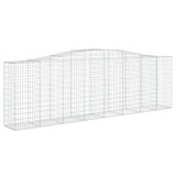 NNEVL Arched Gabion Baskets 4 pcs 400x50x120/140 cm  Galvanised Iron