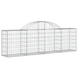 NNEVL Arched Gabion Baskets 4 pcs 200x30x60/80 cm Galvanised Iron
