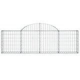 NNEVL Arched Gabion Baskets 4 pcs 200x30x60/80 cm Galvanised Iron
