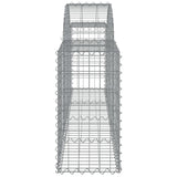 NNEVL Arched Gabion Baskets 4 pcs 200x30x60/80 cm Galvanised Iron
