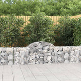 NNEVL Arched Gabion Baskets 4 pcs 200x30x60/80 cm Galvanised Iron