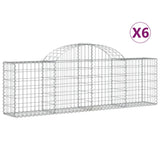 NNEVL Arched Gabion Baskets 6 pcs 200x30x60/80 cm Galvanised Iron
