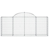 NNEVL Arched Gabion Baskets 10 pcs 200x30x80/100 cm Galvanised Iron