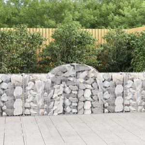 NNEVL Arched Gabion Baskets 10 pcs 200x30x80/100 cm Galvanised Iron