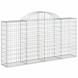 NNEVL Arched Gabion Baskets 7 pcs 200x30x100/120 cm Galvanised Iron