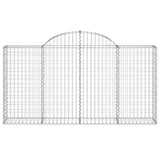 NNEVL Arched Gabion Baskets 7 pcs 200x30x100/120 cm Galvanised Iron
