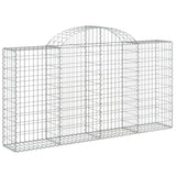 NNEVL Arched Gabion Baskets 8 pcs 200x30x100/120 cm Galvanised Iron
