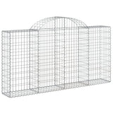 NNEVL Arched Gabion Baskets 9 pcs 200x30x100/120 cm Galvanised Iron