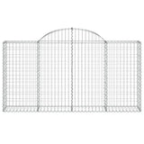 NNEVL Arched Gabion Baskets 9 pcs 200x30x100/120 cm Galvanised Iron