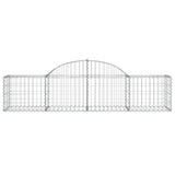 NNEVL Arched Gabion Baskets 3 pcs 200x50x40/60 cm Galvanised Iron