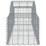 NNEVL Arched Gabion Baskets 3 pcs 200x50x40/60 cm Galvanised Iron