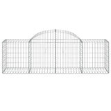 NNEVL Arched Gabion Baskets 2 pcs 200x50x60/80 cm Galvanised Iron