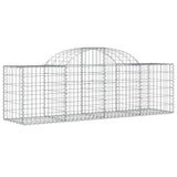 NNEVL Arched Gabion Baskets 3 pcs 200x50x60/80 cm Galvanised Iron