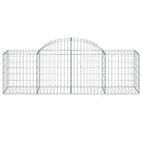 NNEVL Arched Gabion Baskets 3 pcs 200x50x60/80 cm Galvanised Iron