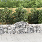 NNEVL Arched Gabion Baskets 3 pcs 200x50x60/80 cm Galvanised Iron