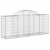 NNEVL Arched Gabion Baskets 4 pcs 200x50x80/100 cm Galvanised Iron