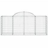 NNEVL Arched Gabion Baskets 4 pcs 200x50x80/100 cm Galvanised Iron