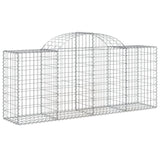 NNEVL Arched Gabion Baskets 6 pcs 200x50x80/100 cm Galvanised Iron