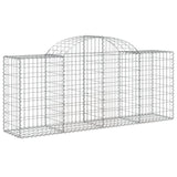 NNEVL Arched Gabion Baskets 8 pcs 200x50x80/100 cm Galvanised Iron