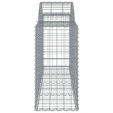 NNEVL Arched Gabion Baskets 8 pcs 200x50x80/100 cm Galvanised Iron