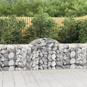 NNEVL Arched Gabion Baskets 8 pcs 200x50x80/100 cm Galvanised Iron