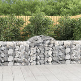 NNEVL Arched Gabion Baskets 11 pcs 200x50x80/100 cm Galvanised Iron