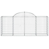 NNEVL Arched Gabion Baskets 12 pcs 200x50x80/100 cm Galvanised Iron