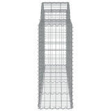 NNEVL Arched Gabion Baskets 3 pcs 200x50x100/120 cm Galvanised Iron