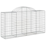 NNEVL Arched Gabion Baskets 4 pcs 200x50x100/120 cm Galvanised Iron