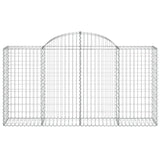 NNEVL Arched Gabion Baskets 4 pcs 200x50x100/120 cm Galvanised Iron