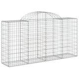 NNEVL Arched Gabion Baskets 11 pcs 200x50x100/120 cm Galvanised Iron